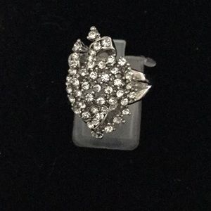 Sterling silver with white sapphires ring